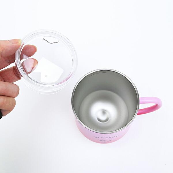 パワーパフガールズ ブロッサム グラデーション 蓋つき ステンレスマグカップ コップ パワパフ 商品画像5：キャラグッズPERFECT WORLD TOKYO