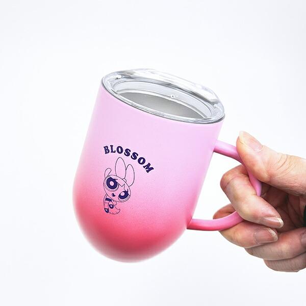 パワーパフガールズ ブロッサム グラデーション 蓋つき ステンレスマグカップ コップ パワパフ 商品画像6：キャラグッズPERFECT WORLD TOKYO