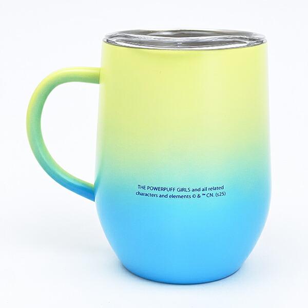 パワーパフガールズ バブルス グラデーション 蓋つき ステンレスマグカップ コップ パワパフ 商品画像3：キャラグッズPERFECT WORLD TOKYO