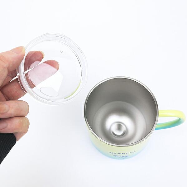 パワーパフガールズ バブルス グラデーション 蓋つき ステンレスマグカップ コップ パワパフ 商品画像5：キャラグッズPERFECT WORLD TOKYO