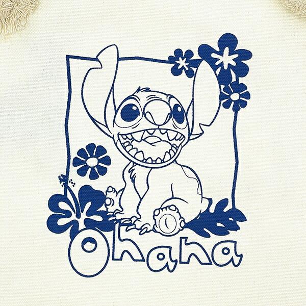 ディズニー スティッチ トートバッグ (ブルー) ハワイアンシリーズ Disney 商品画像2：キャラグッズPERFECT WORLD TOKYO