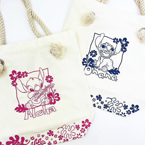 ディズニー スティッチ トートバッグ (ピンク) ハワイアンシリーズ Disney 商品画像5：キャラグッズPERFECT WORLD TOKYO