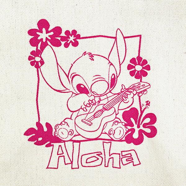 ディズニー スティッチ ミニスクエアトートバッグ (ピンク) ハワイアンシリーズ Disney 商品画像2：キャラグッズPERFECT WORLD TOKYO