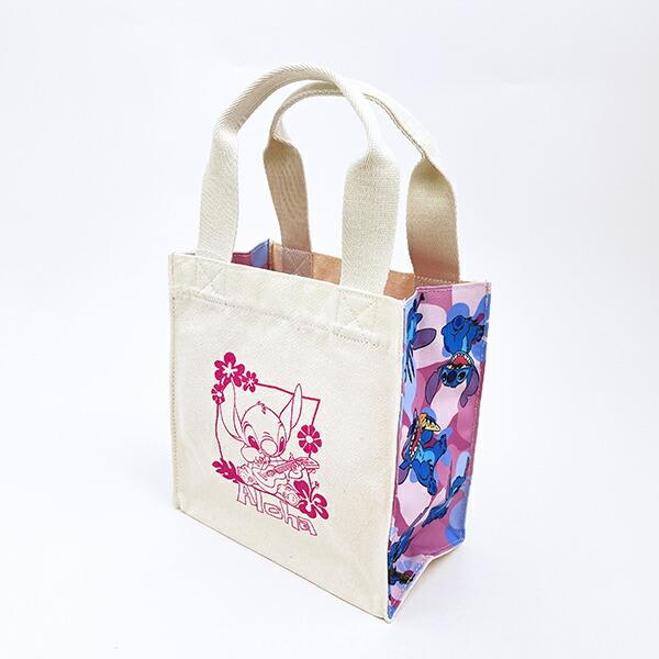 ディズニー スティッチ ミニスクエアトートバッグ (ピンク) ハワイアンシリーズ Disney 商品画像3：キャラグッズPERFECT WORLD TOKYO