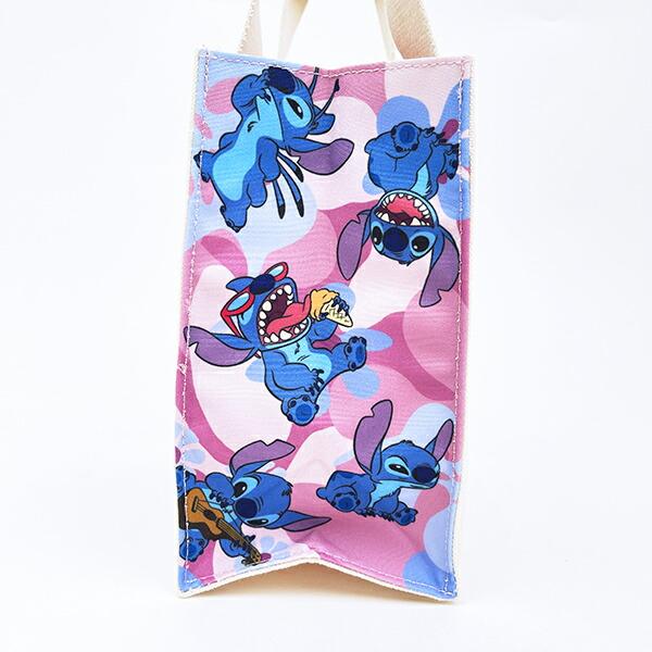 ディズニー スティッチ ミニスクエアトートバッグ (ピンク) ハワイアンシリーズ Disney 商品画像4：キャラグッズPERFECT WORLD TOKYO
