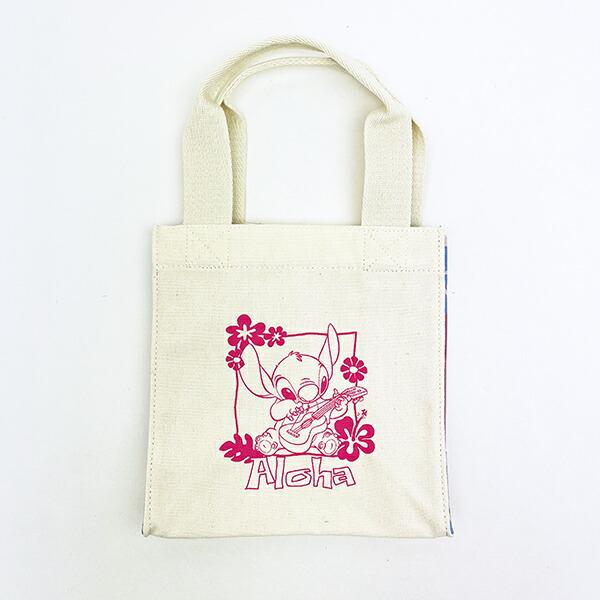 ディズニー スティッチ ミニスクエアトートバッグ (ピンク) ハワイアンシリー･･･