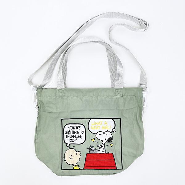 スヌーピー チャーリーブラウン ＡＬＬ刺しゅうショルダー巾着バッグ タイプライター SNOOPY 商品画像2：キャラグッズPERFECT WORLD TOKYO