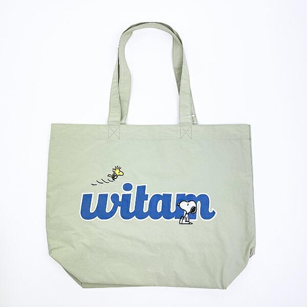 スヌーピー ウッドストック トートバッグ グリーン SNOOPY