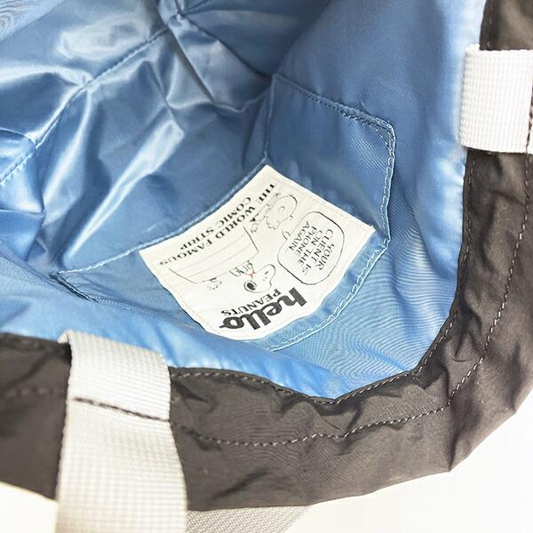 スヌーピー 巾着ショルダーバッグ ブラック SNOOPY 商品画像4：キャラグッズPERFECT WORLD TOKYO