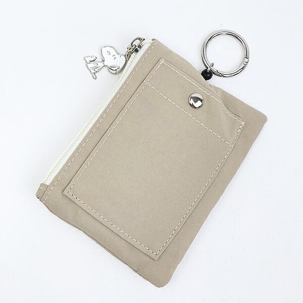 スヌーピー オール 刺繍パスポーチ ベージュ SNOOPY 商品画像3：キャラグッズPERFECT WORLD TOKYO