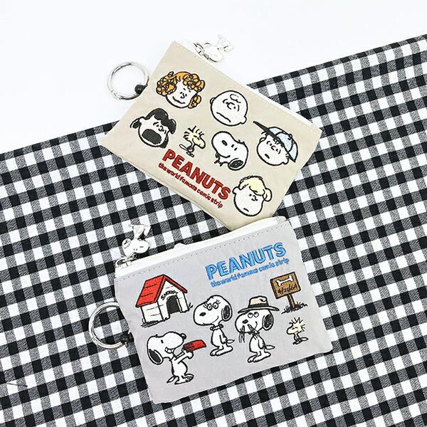 スヌーピー オール 刺繍パスポーチ ベージュ SNOOPY 商品画像7：キャラグッズPERFECT WORLD TOKYO