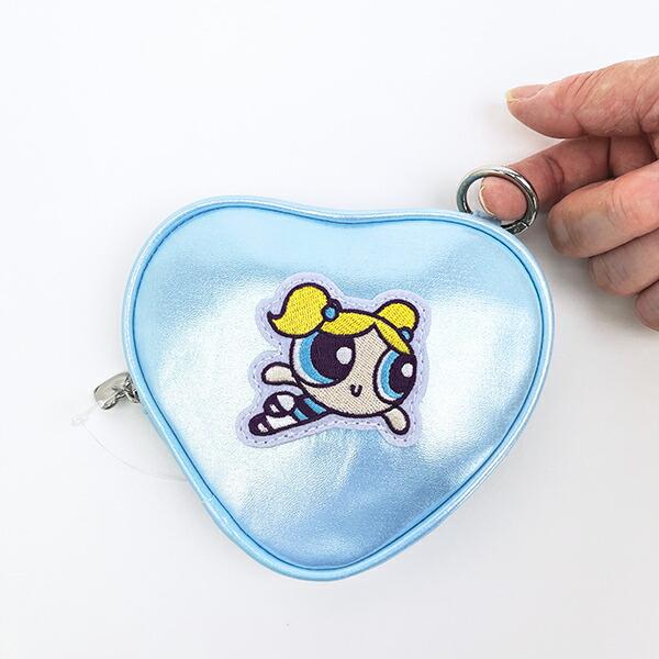 パワーパフガールズ バブルス ハート型コインポーチ お財布 (ブルー) オーロラハートシリーズ パワパフ 商品画像5：キャラグッズPERFECT WORLD TOKYO
