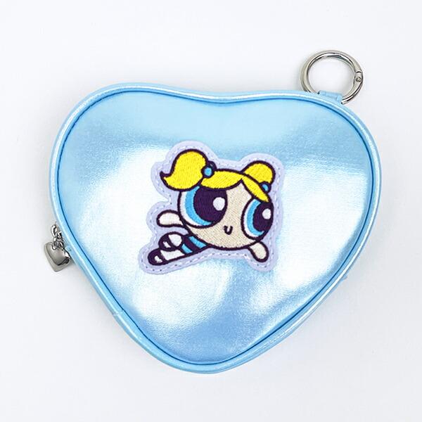 パワーパフガールズ バブルス ハート型コインポーチ お財布 (ブルー) オーロ･･･