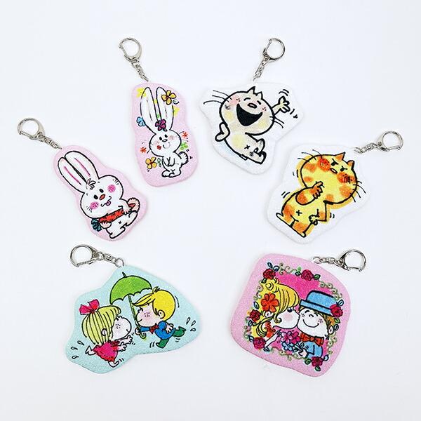 水森亜土 キーホルダー うさぎフラワー 日本製 商品画像4：キャラグッズPERFECT WORLD TOKYO