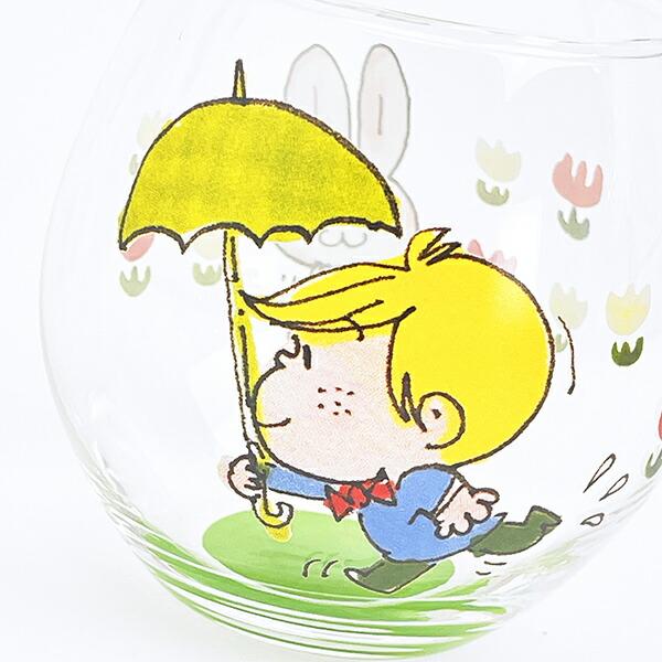 水森亜土 男の子 丸グラス  コップ 日本製 商品画像2：キャラグッズPERFECT WORLD TOKYO