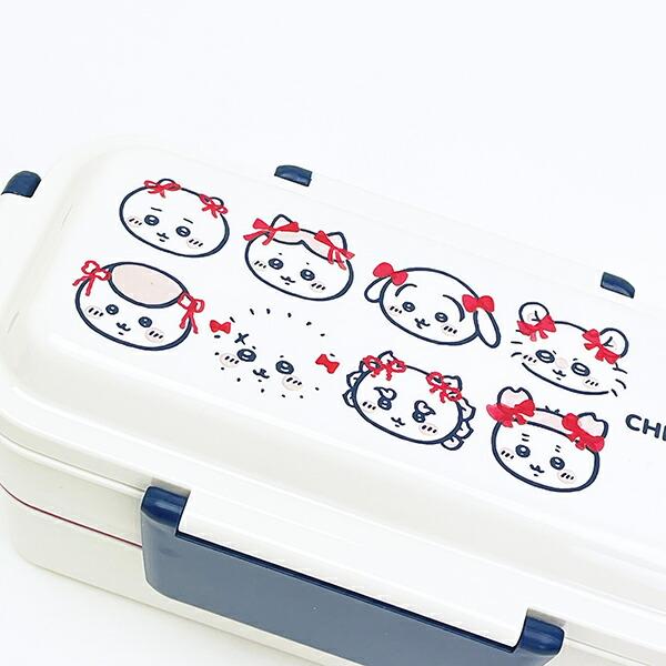 ちいかわ 4点ロック2段ランチボックス リボン 日本製 商品画像3：キャラグッズPERFECT WORLD TOKYO