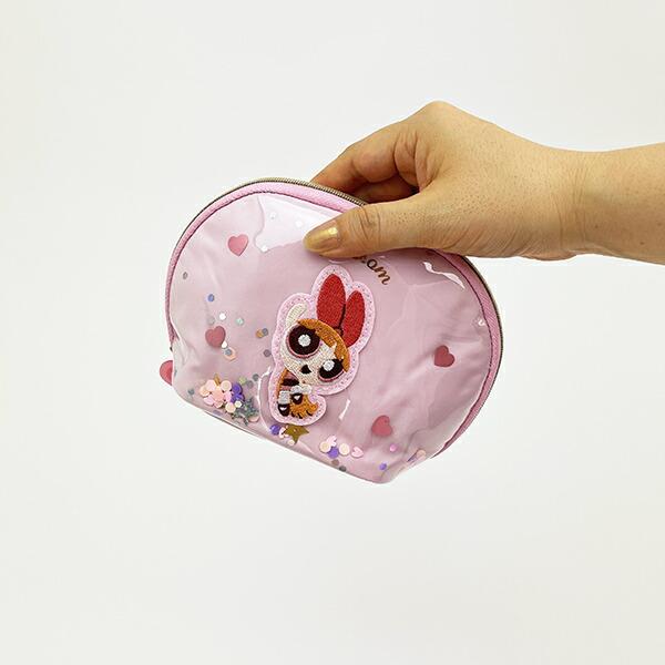 パワーパフガールズ ブロッサム シャカシャカラウンドポーチ ピンク 商品画像8：キャラグッズPERFECT WORLD TOKYO