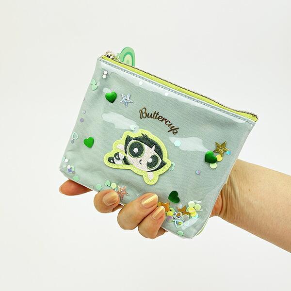 パワーパフガールズ バターカップ シャカシャカティッシュポーチ グリーン 商品画像6：キャラグッズPERFECT WORLD TOKYO