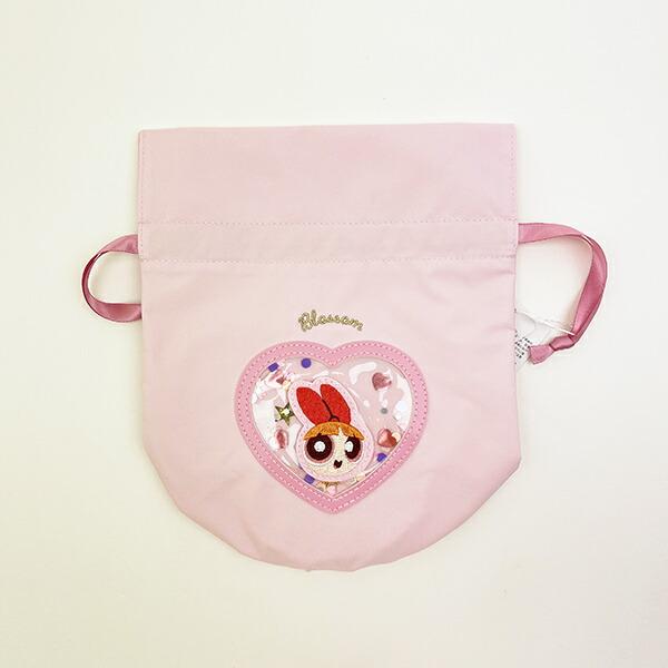 パワーパフガールズ ブロッサム シャカシャカ巾着 ピンク 小物入れ