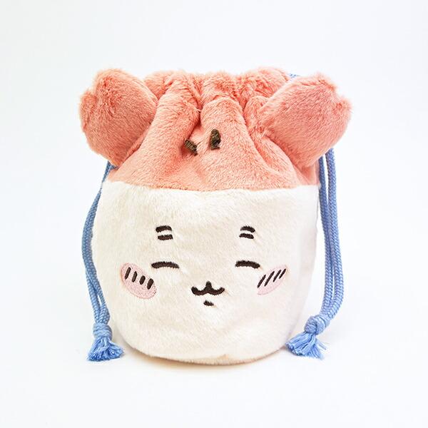 ちいかわ 古本屋 フェイス巾着 ポーチ 商品画像1：キャラグッズPERFECT WORLD TOKYO