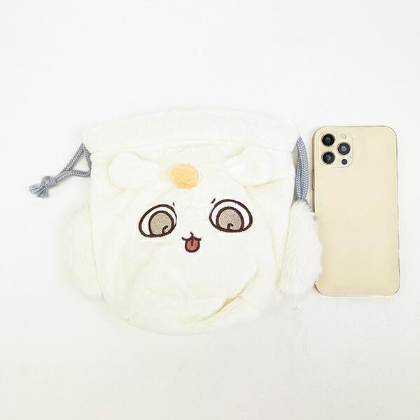 ちいかわ あのこ フェイス巾着 ポーチ 商品画像3：キャラグッズPERFECT WORLD TOKYO