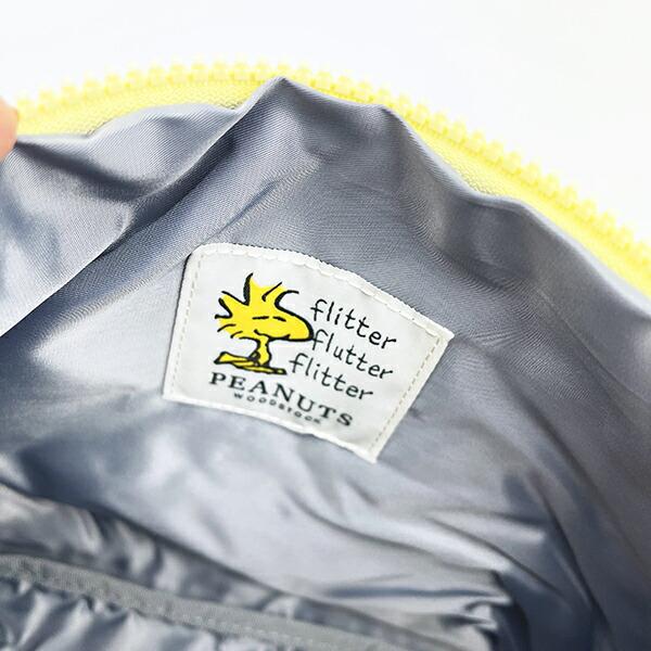 スヌーピー ウッドストック フラットポーチ ブラック SNOOPY 商品画像5：キャラグッズPERFECT WORLD TOKYO