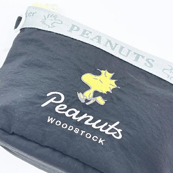 スヌーピー ウッドストック ラウンドボトムポーチ ブラック SNOOPY 商品画像3：キャラグッズPERFECT WORLD TOKYO