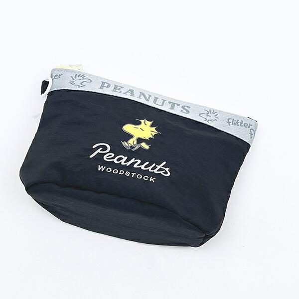 スヌーピー ウッドストック ラウンドボトムポーチ ブラック SNOOPY 商品画像4：キャラグッズPERFECT WORLD TOKYO