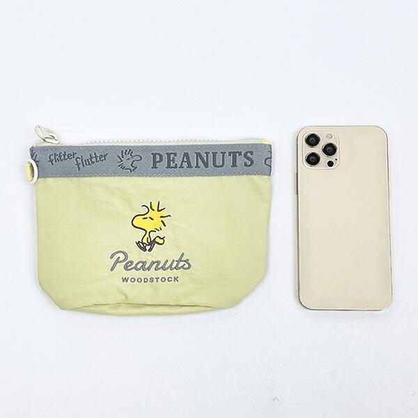 スヌーピー ウッドストック ラウンドボトムポーチ イエロー SNOOPY 商品画像6：キャラグッズPERFECT WORLD TOKYO