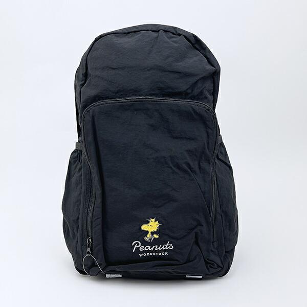スヌーピー ウッドストック パッカブルリュックサック ブラック バッグ SNOOPY 商品画像2：キャラグッズPERFECT WORLD TOKYO