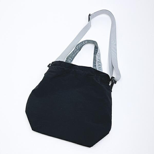 スヌーピー ウッドストック 巾着ショルダーバッグ ブラック SNOOPY 商品画像3：キャラグッズPERFECT WORLD TOKYO