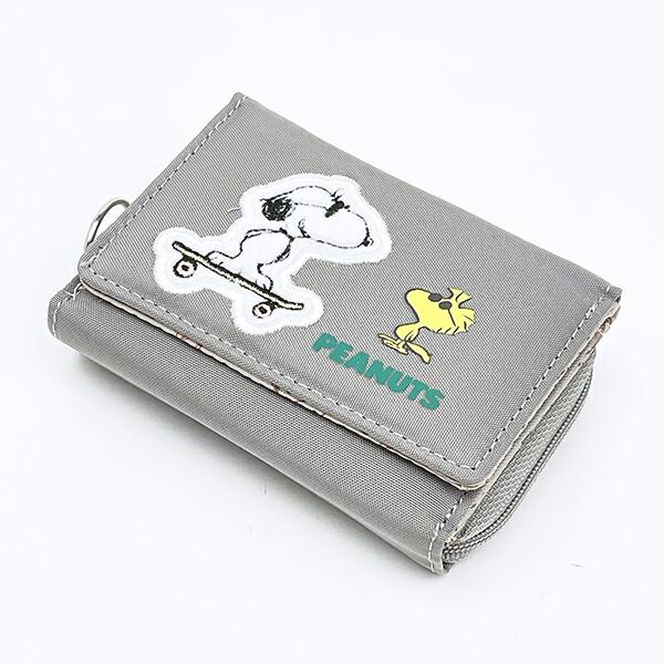 スヌーピー ジョー・クール コンパクト三つ折り財布 グレー SNOOPY 商品画像3：キャラグッズPERFECT WORLD TOKYO