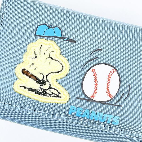スヌーピー ウッドストック コンパクト三つ折り財布 ブルー SNOOPY 商品画像2：キャラグッズPERFECT WORLD TOKYO