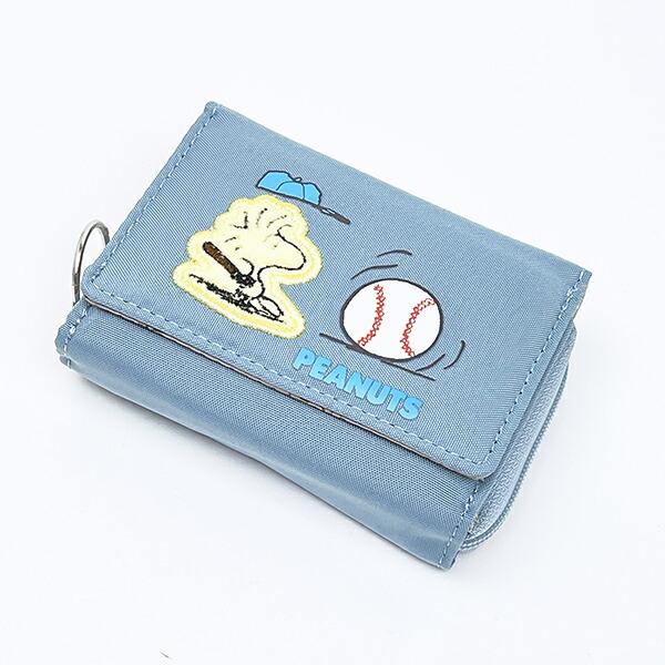 スヌーピー ウッドストック コンパクト三つ折り財布 ブルー SNOOPY 商品画像3：キャラグッズPERFECT WORLD TOKYO