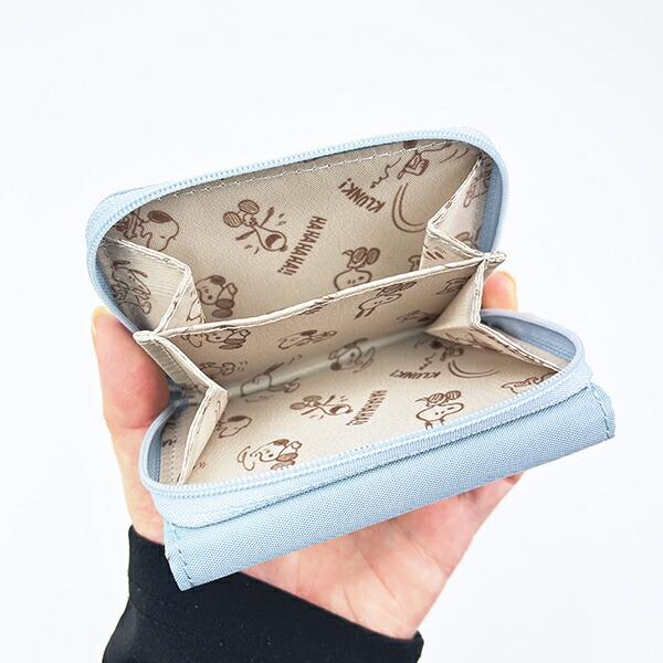 スヌーピー ウッドストック コンパクト三つ折り財布 ブルー SNOOPY 商品画像5：キャラグッズPERFECT WORLD TOKYO