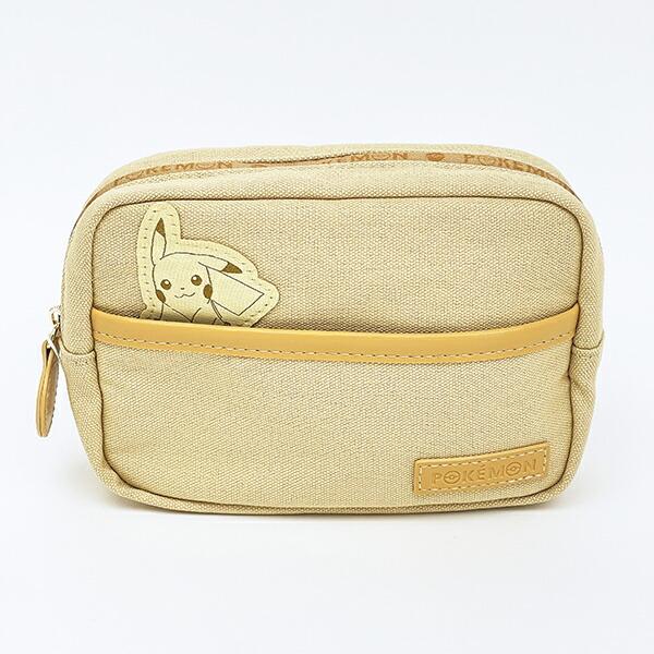 ポケットモンスター ピカチュウ ボックスポーチ イエロー ひょっこりワッペン･･･