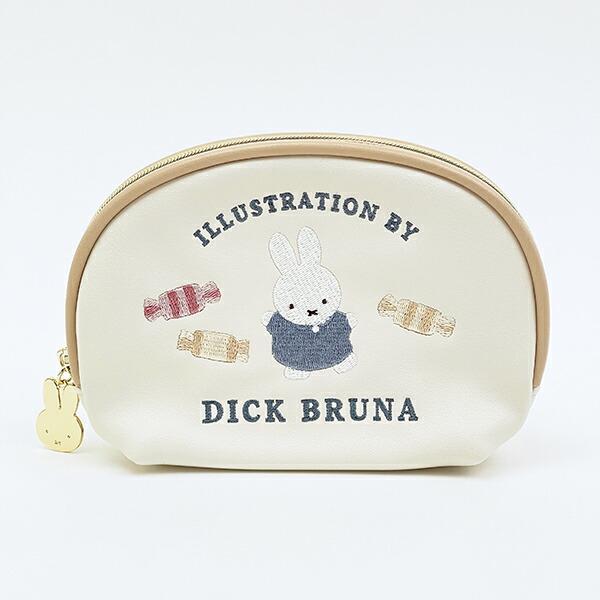 ミッフィー miffy ラウンドティッシュポーチ アイボリー ドルチェシリーズ