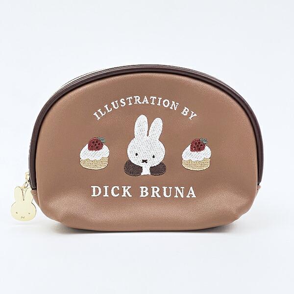 ミッフィー miffy ラウンドティッシュポーチ ブラウン ドルチェシリーズ
