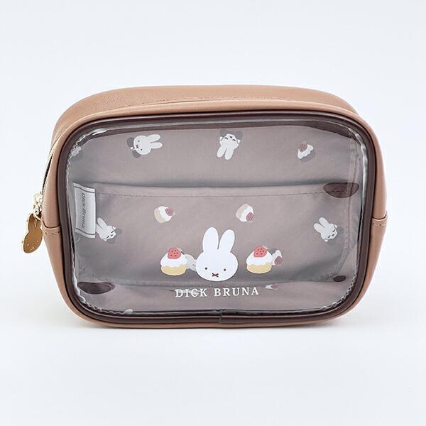 ミッフィー miffy ボックスポーチ ブラウン ドルチェシリーズ