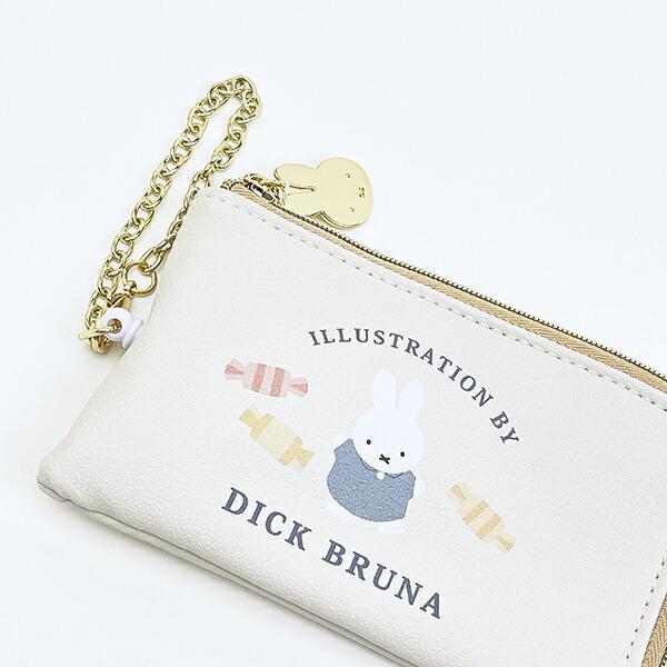 ミッフィー miffy キーパスポーチ アイボリー ドルチェシリーズ キーケース 定期入れ 商品画像2：キャラグッズPERFECT WORLD TOKYO