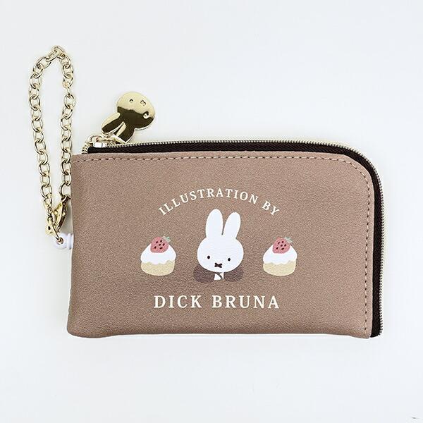 ミッフィー miffy キーパスポーチ ブラウン ドルチェシリーズ キーケース 定･･･