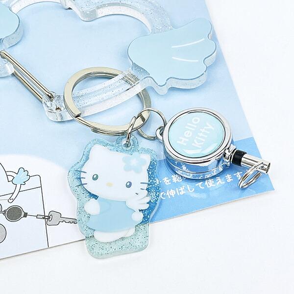 サンリオ ハローキティ リール付きアクリルカナビラキーホルダー キラキラエンジェルシリーズ Sanrio 商品画像2：キャラグッズPERFECT WORLD TOKYO