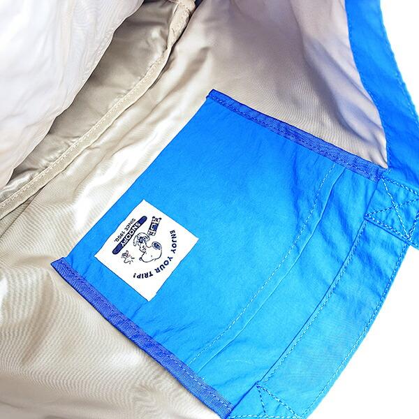 スヌーピー トートバッグ enjoy your trip ブルー SNOOPY 商品画像3：キャラグッズPERFECT WORLD TOKYO