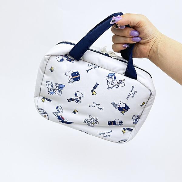 スヌーピー enjoy your trip 2WAY吊り下げポーチ SNOOPY 商品画像7：キャラグッズPERFECT WORLD TOKYO