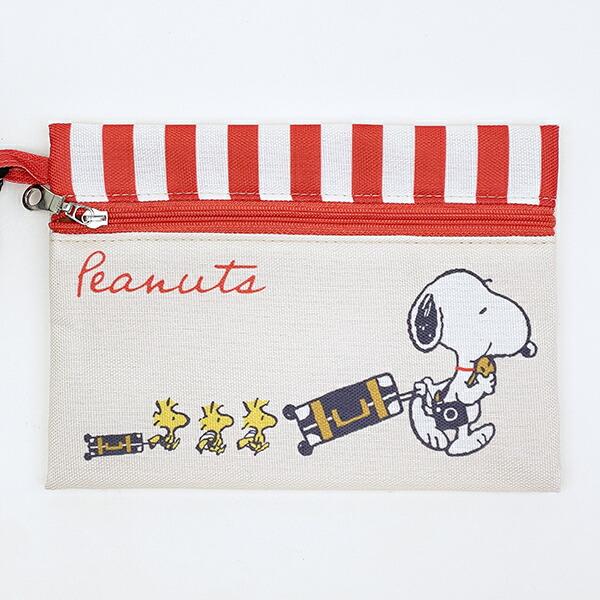 スヌーピー enjoy your trip 3連ポーチ SNOOPY 商品画像4：キャラグッズPERFECT WORLD TOKYO