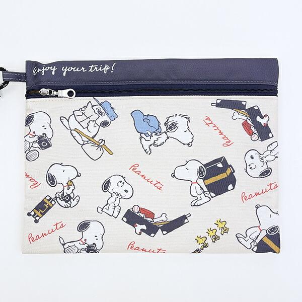スヌーピー enjoy your trip 3連ポーチ SNOOPY 商品画像6：キャラグッズPERFECT WORLD TOKYO