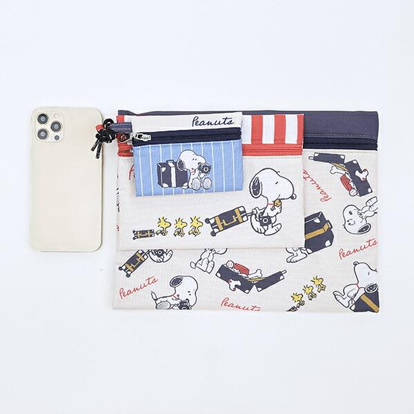 スヌーピー enjoy your trip 3連ポーチ SNOOPY 商品画像8：キャラグッズPERFECT WORLD TOKYO