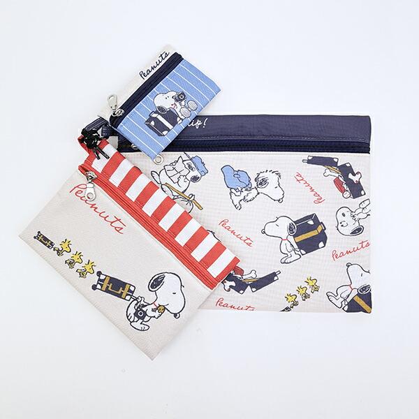 スヌーピー enjoy your trip 3連ポーチ SNOOPY