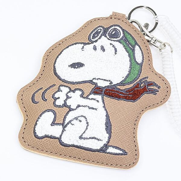 スヌーピー ダイカット刺繍パスケース ベージュ SNOOPY 商品画像2：キャラグッズPERFECT WORLD TOKYO