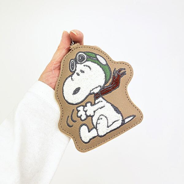 スヌーピー ダイカット刺繍パスケース ベージュ SNOOPY 商品画像4：キャラグッズPERFECT WORLD TOKYO